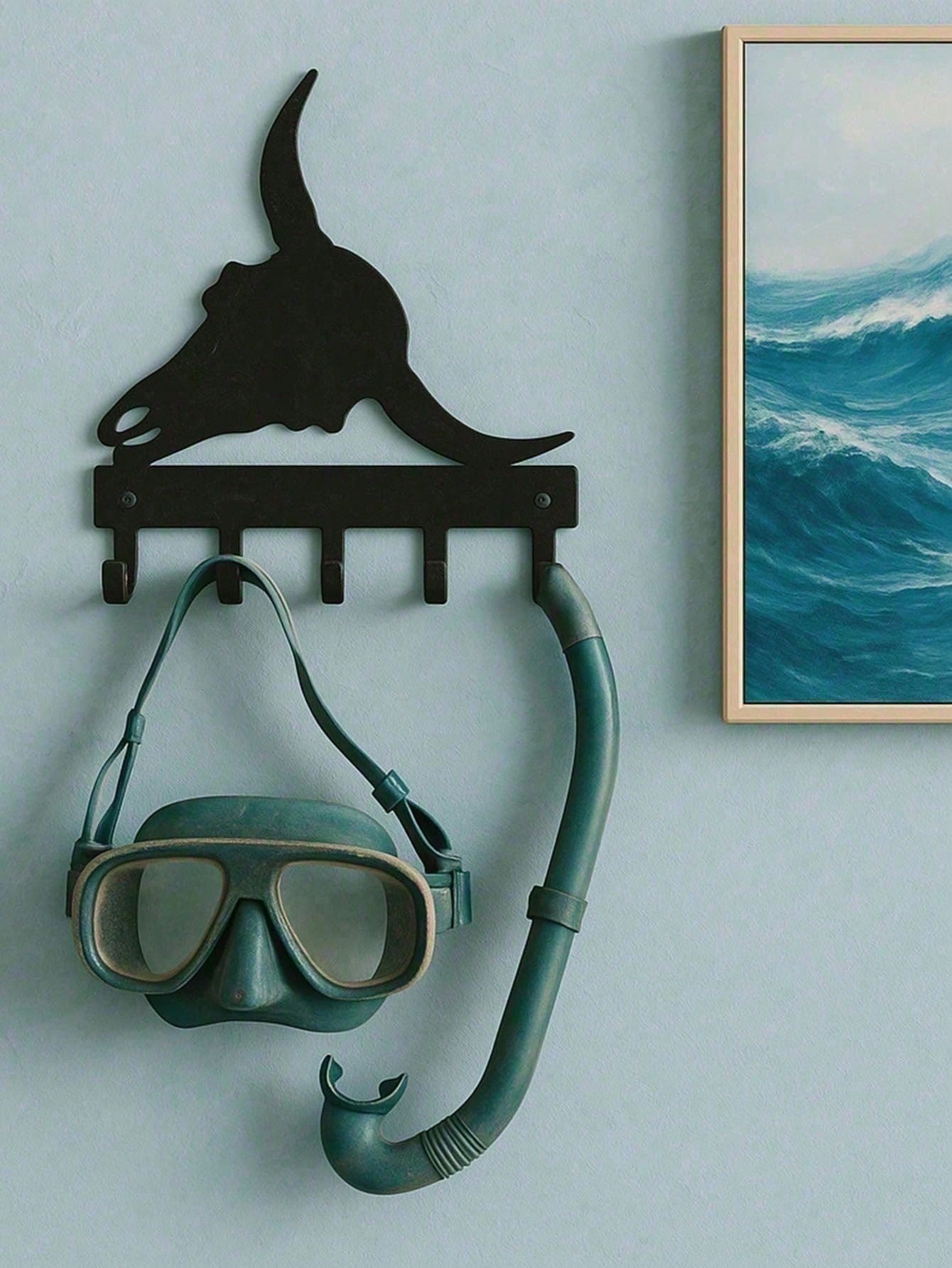 6 Pack Industrial Black Metal Wall Hooks Modern Farmhouse Wall Mounted Organizer Heavy Duty Storage Hooks for Entryway Hallway Bedroom Kitchen Bathroom