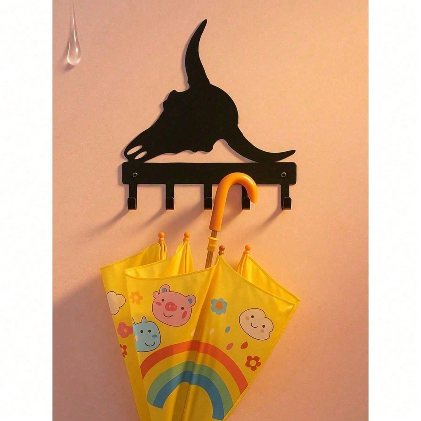 6 Pack Industrial Black Metal Wall Hooks Modern Farmhouse Wall Mounted Organizer Heavy Duty Storage Hooks for Entryway Hallway Bedroom Kitchen Bathroom