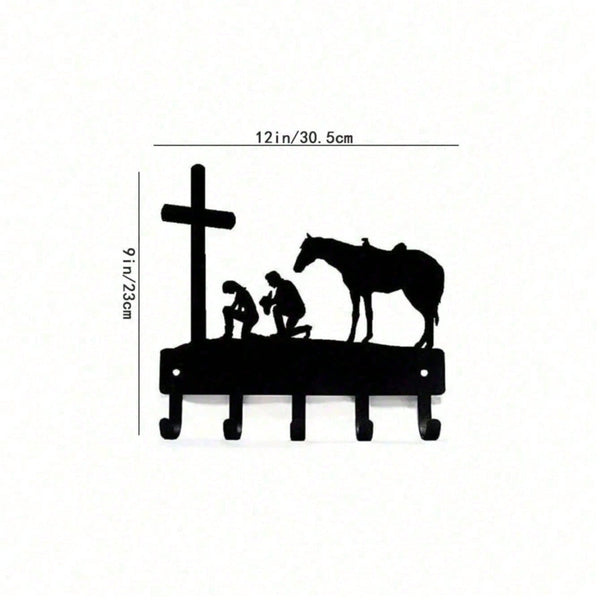 Matte Black Industrial Heavy Duty Wall Hooks Farmhouse Wall Mounted Organizer for Entryway Hallway Bathroom Bedroom Kitchen