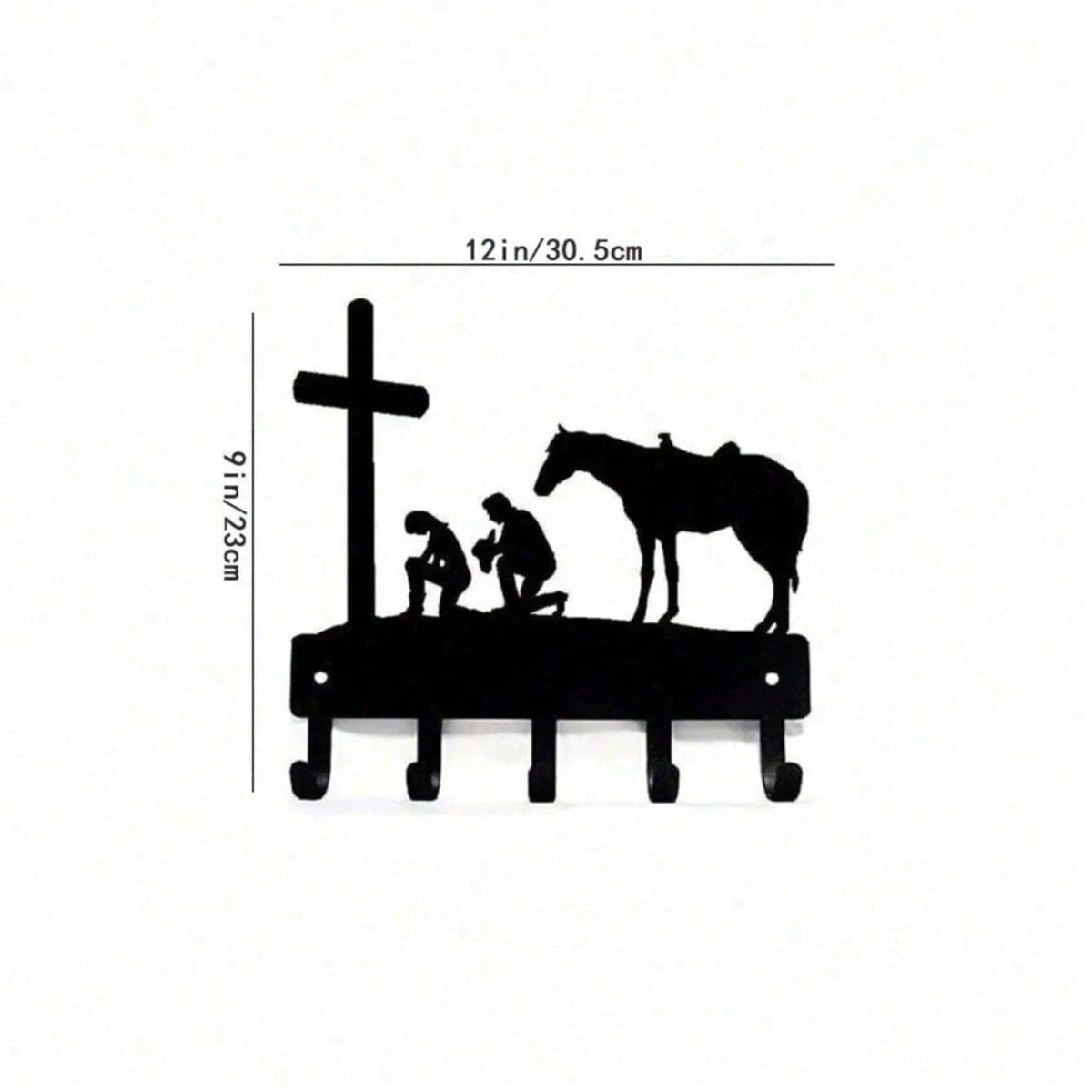 Matte Black Industrial Heavy Duty Wall Hooks Farmhouse Wall Mounted Organizer for Entryway Hallway Bathroom Bedroom Kitchen