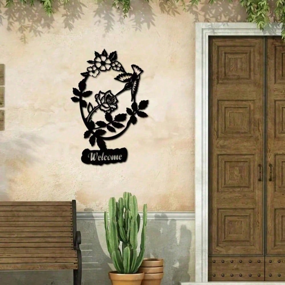 Birds And Flowers Welcome Decorations, Delicate Wall Art For Living Room Entrance Bedroom, Warm Guest Welcome Home Decor, Halloween Christmas New Year Gift
