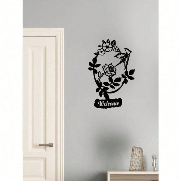 Birds And Flowers Welcome Decorations, Delicate Wall Art For Living Room Entrance Bedroom, Warm Guest Welcome Home Decor, Halloween Christmas New Year Gift