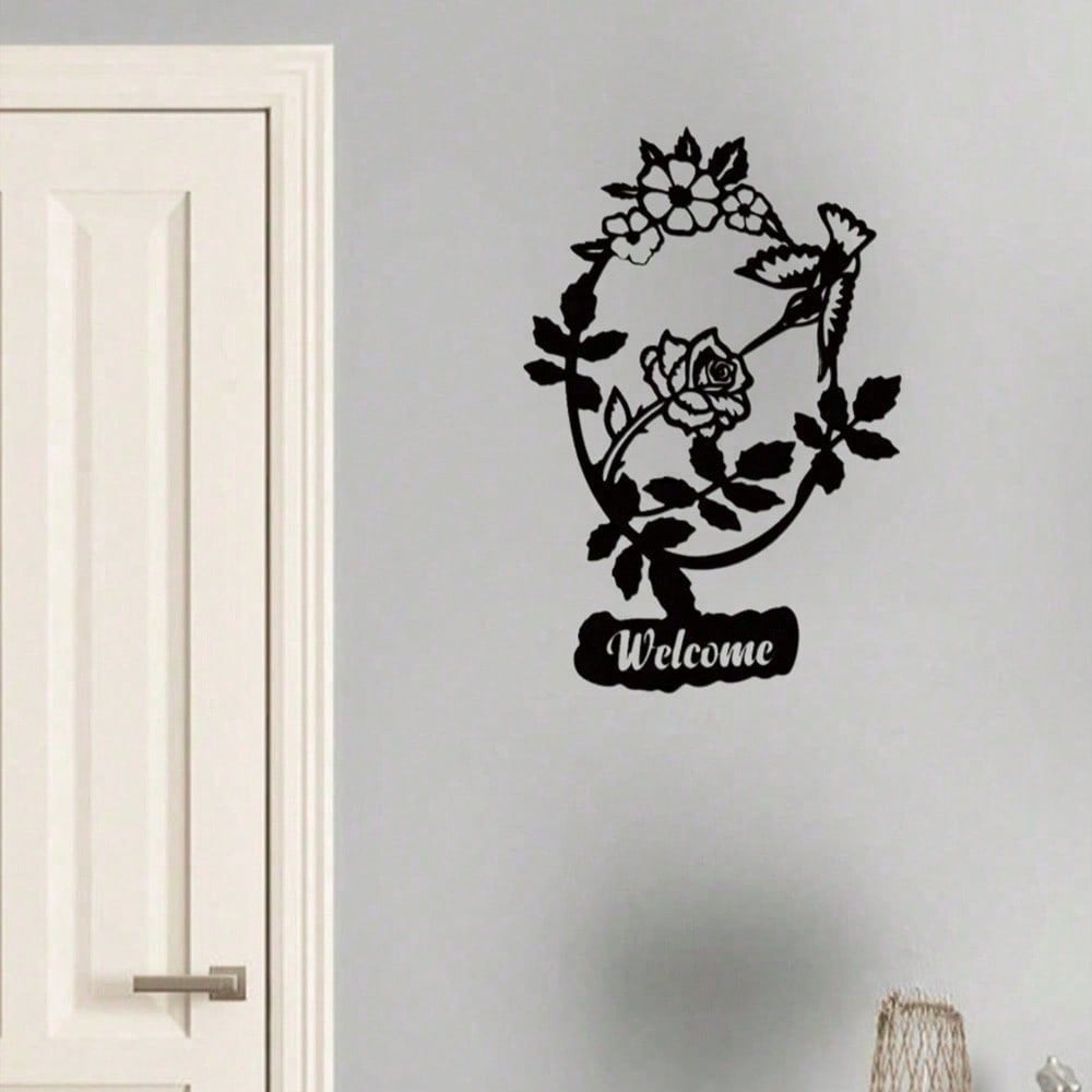 Birds And Flowers Welcome Decorations, Delicate Wall Art For Living Room Entrance Bedroom, Warm Guest Welcome Home Decor, Halloween Christmas New Year Gift