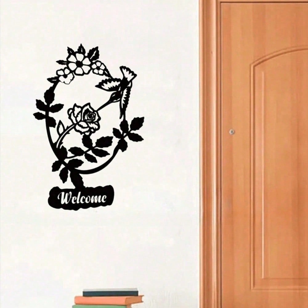 Birds And Flowers Welcome Decorations, Delicate Wall Art For Living Room Entrance Bedroom, Warm Guest Welcome Home Decor, Halloween Christmas New Year Gift