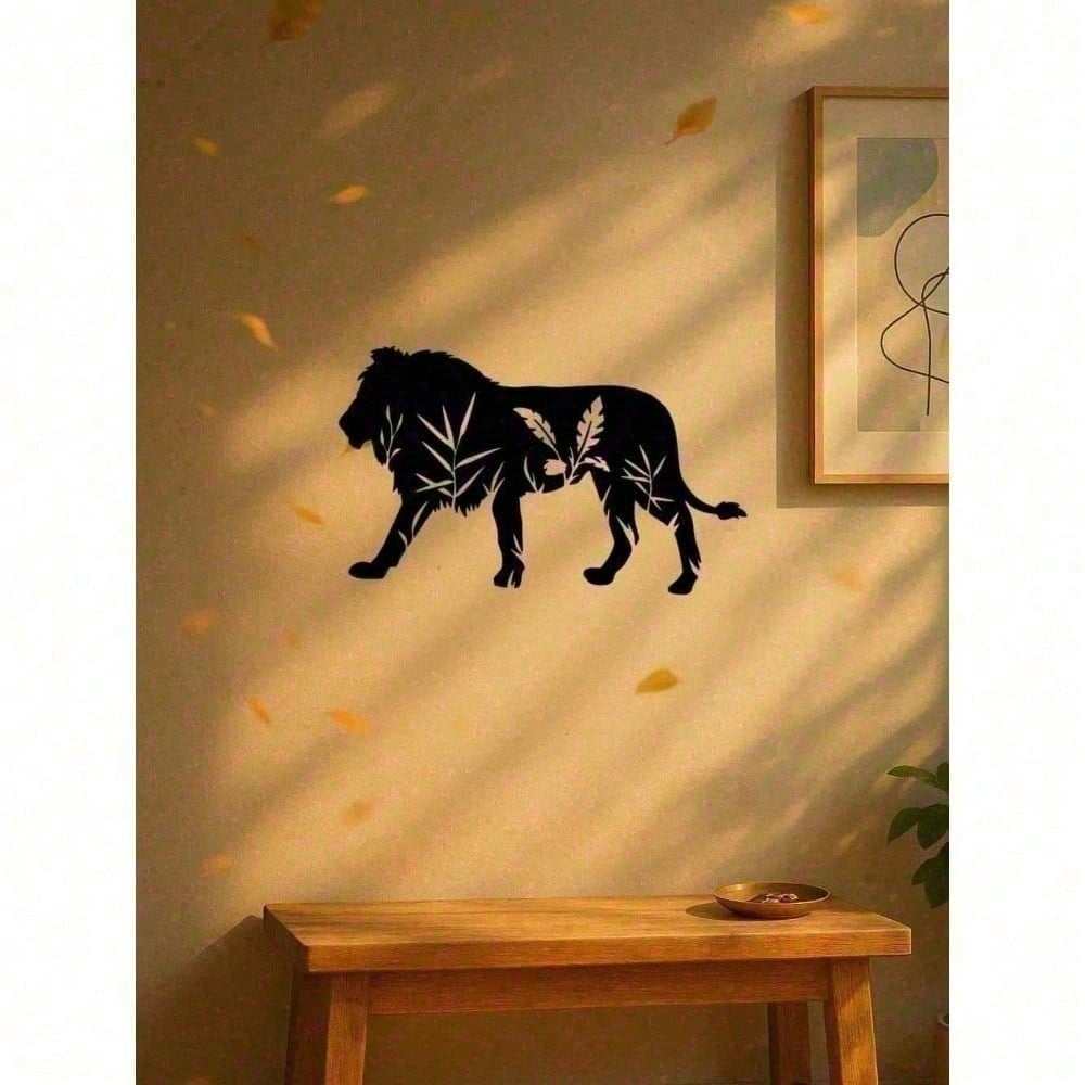 Antique Iron Finish Gothic Lion Metal Wall Sculpture, Dark Academia Witchcore Moody Wall Decor For Living Room Bedroom Office, Unique Halloween Easter Dark Valentine Housewarming Gift For Men Women