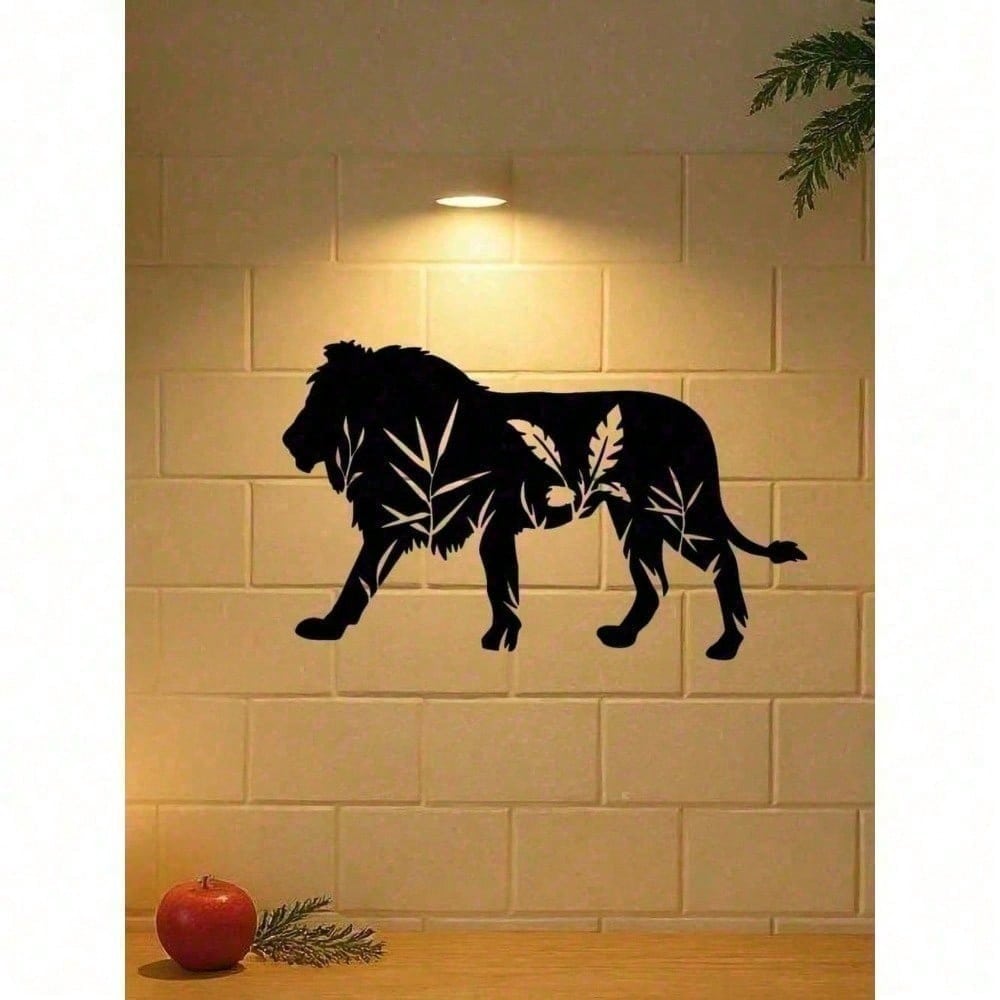 Antique Iron Finish Gothic Lion Metal Wall Sculpture, Dark Academia Witchcore Moody Wall Decor For Living Room Bedroom Office, Unique Halloween Easter Dark Valentine Housewarming Gift For Men Women