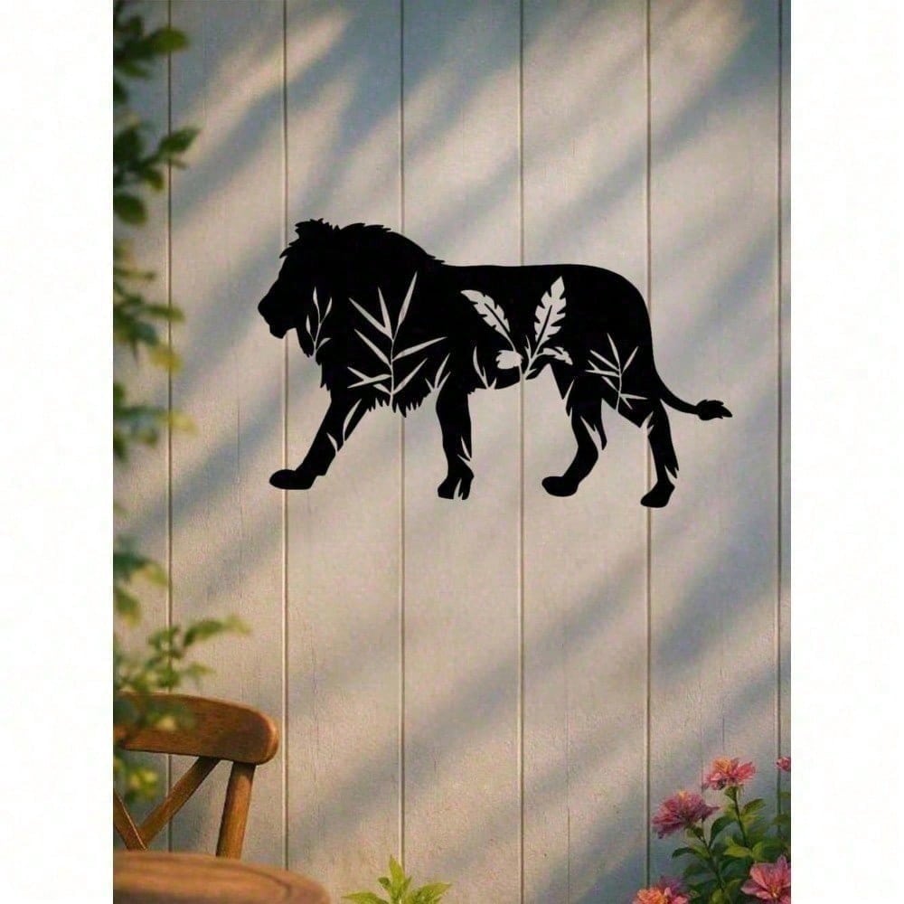 Antique Iron Finish Gothic Lion Metal Wall Sculpture, Dark Academia Witchcore Moody Wall Decor For Living Room Bedroom Office, Unique Halloween Easter Dark Valentine Housewarming Gift For Men Women