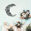 Bohemian moon wall art decoration, suitable for women, suitable for home, living room, patio or garden decoration, balcony, decorative sculpture, room decoration, office decoration, wall decoration
