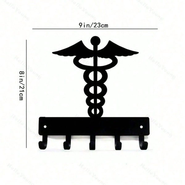 1 wrought iron hook, wall-mounted multi-functional storage hook, suitable for kitchen. Can be used to store cups, kitchen utensils, aprons, kitchen towels, etc. Metal multi-functional hook, home decoration hook, kitchen storage hook.