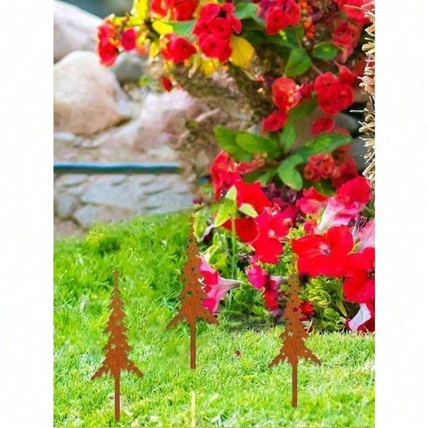Antique country wrought iron garden floor plug - anti-weathering enamel coated metal garden art decoration, easy-to-install terrace lawn flower bed garden decoration pile, suitable for wall, bedroom