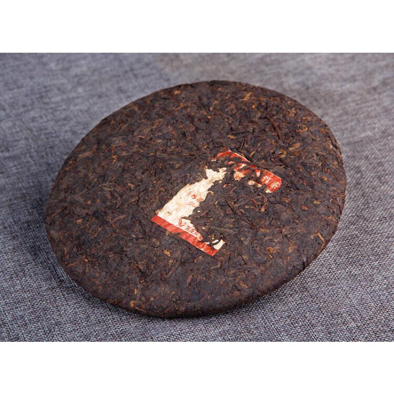 HelloYoungTea Top Yunnan Seven Seed Cake 0658 Puerh Ripe Tea Classic Aged Old Ripe Tea 357g