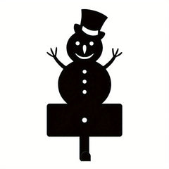 HelloYoung Cute Christmas Snowman Metal Utility Hooks - Wall-Mounted Organizer for Keys Scarves Towels, Festive Winter Decor, Ideal Xmas Home Hanging Hooks, Adorable Holiday Accent for Living Room Bathroom
