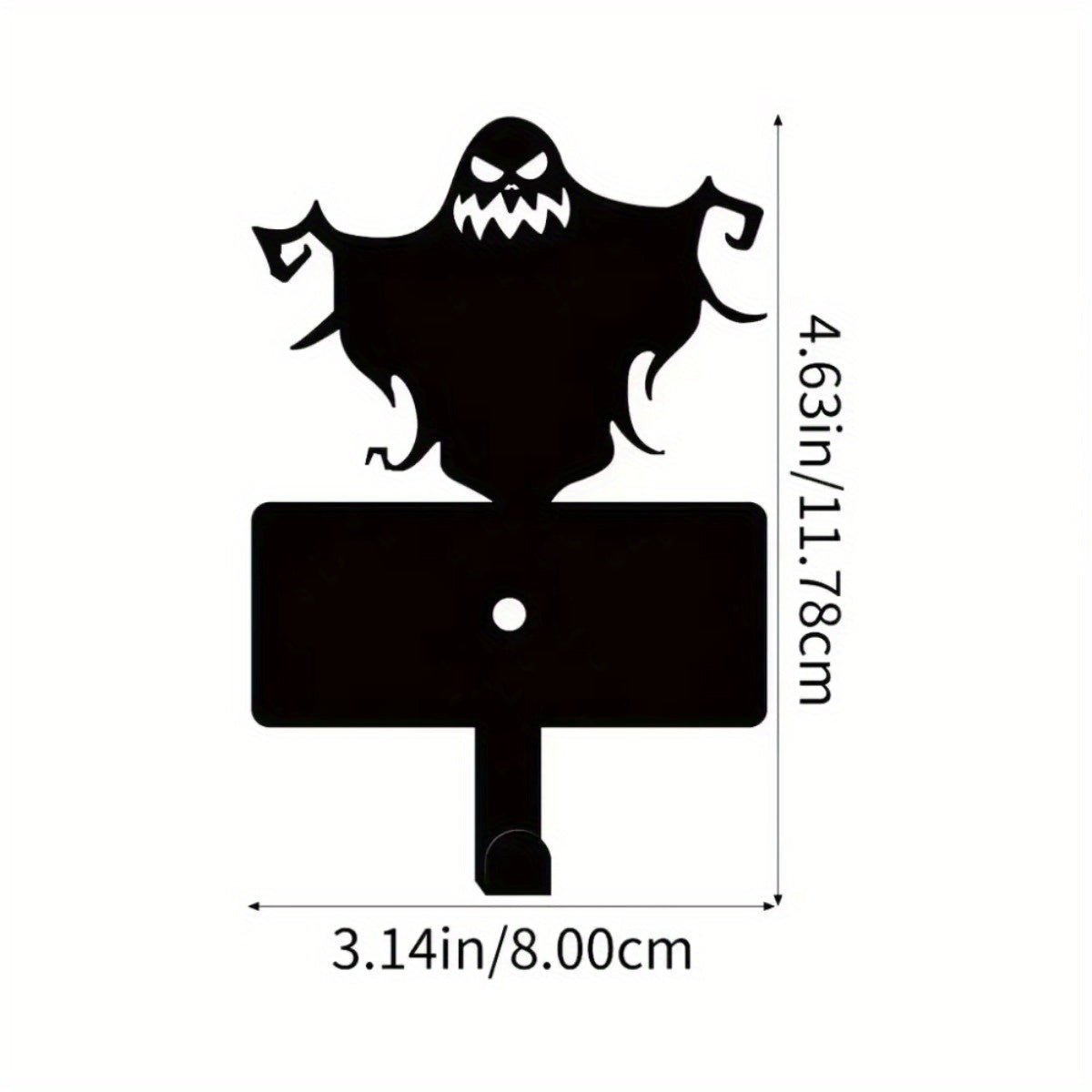 Enchanting 1pc Halloween Wall Decor Hooks: Metal Key Holder and Magical Ghost Metal Wall Hanger. A Coat Rack for Pet Leash.Wall Sculptures