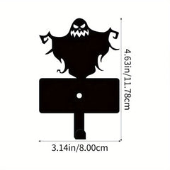Enchanting 1pc Halloween Wall Decor Hooks: Metal Key Holder and Magical Ghost Metal Wall Hanger. A Coat Rack for Pet Leash.Wall Sculptures