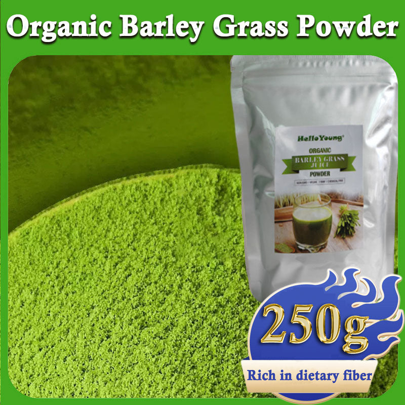 HelloYoung Barley Grass Powder Original 100% Pure And Organic Green Tea Barley Grass Powdered Drink Body Detox Health Wealth