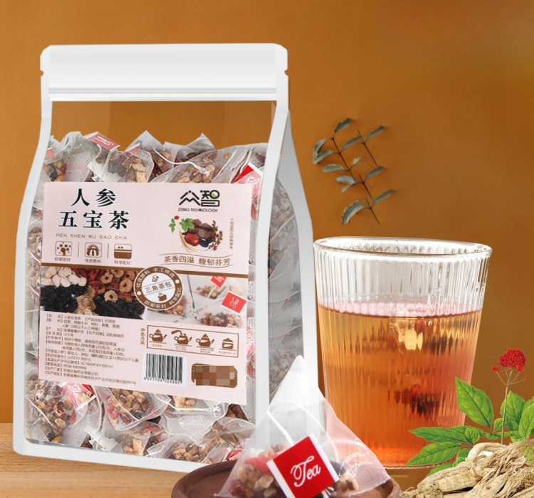 30 Triangle Bags Ginseng Five Treasures Tea Men's Tea with Red Dates & Wolfberry Secondary image