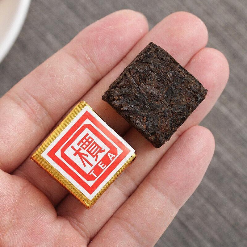 HelloYoungTea Small Gold Tea Brick 500g Mini Tuo Tea Small Square Brick Aged Pu-erh Ripe Tea