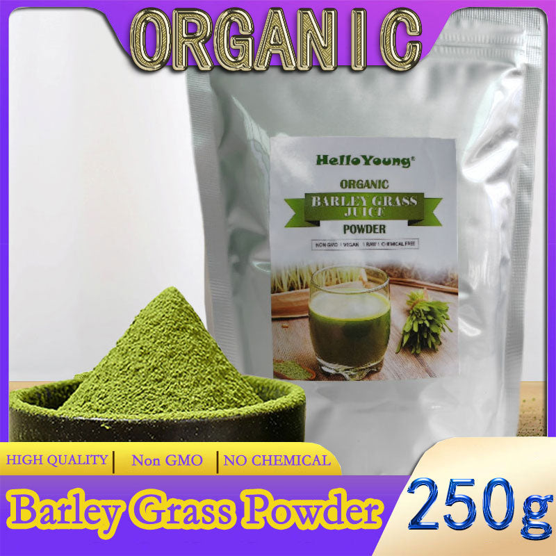 HelloYoung barley powder pure organic Organic Barley Grass Powder original 250g barley grass official store lowering cholesterol, beautiful skin