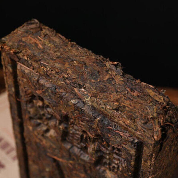 HelloYoungTea 1kg Hunan Anhua Black Tea Black Brick Tea Old Original Leaf Black Brick Tea