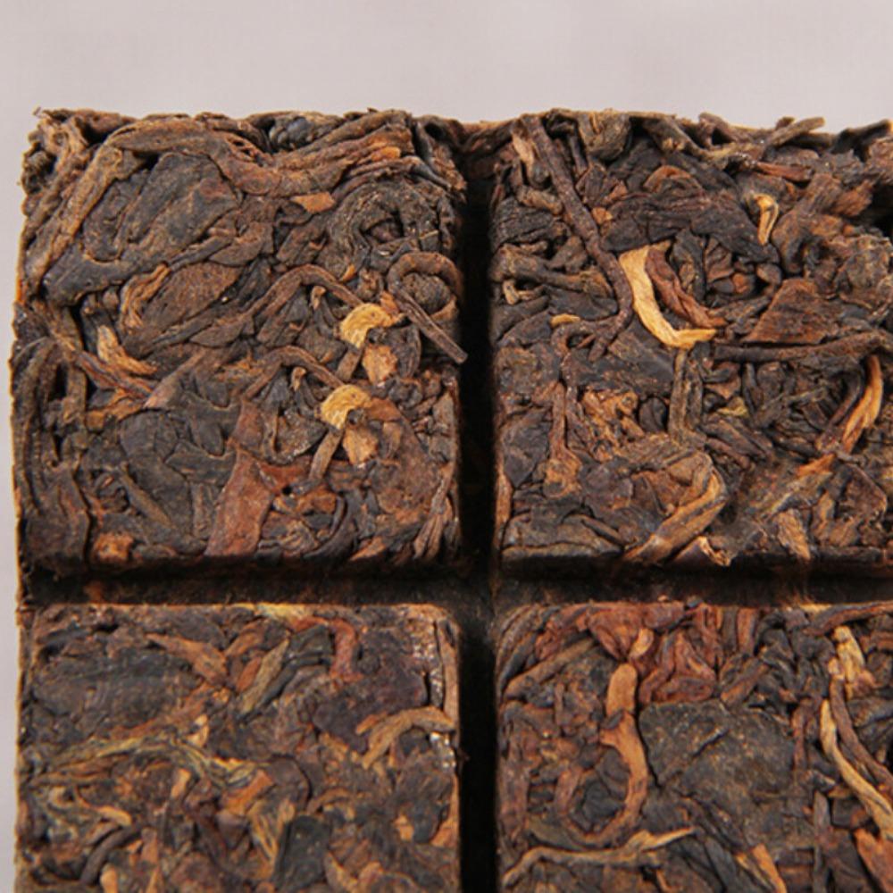 HelloYoungTea Pu'er 40g Tea Brick Ancient Tree Ripe PuErh with Rock Sugar Healthy Drink
