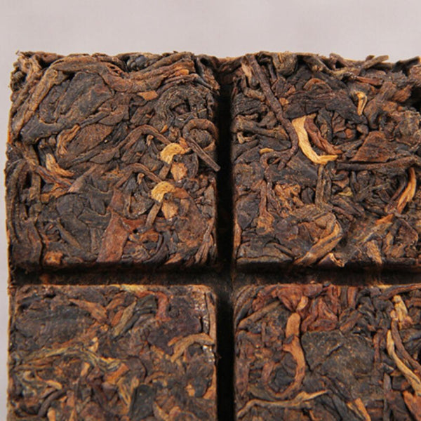 HelloYoungTea Pu'er 40g Tea Brick Ancient Tree Ripe PuErh with Rock Sugar Healthy Drink