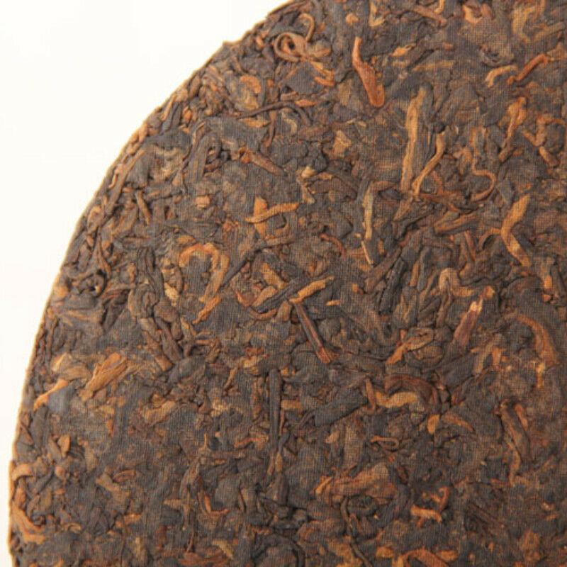 HelloYoungTea 357g Early Spring Pu'er Ripe Tea Menghai Qi Zi Pu-erh Black Tea Cake Chinese Tea