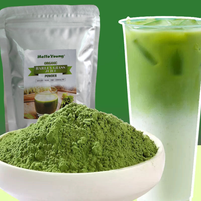 HelloYoung HelloYoung Organic Barley Grass Juice Powder Gluten Free, GMO free, Vegan - Complements Wheatgrass Juice Powder