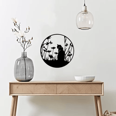 CIFbuy™ Exquisite Iron Artfully Crafted Alluring Tree of Life Decor - Rustic Wall Art with Cat, Bird & Rustic Metal Ornaments, Creates Inviting Harmonious Vibe for Home - Unique Wall Sculptures.