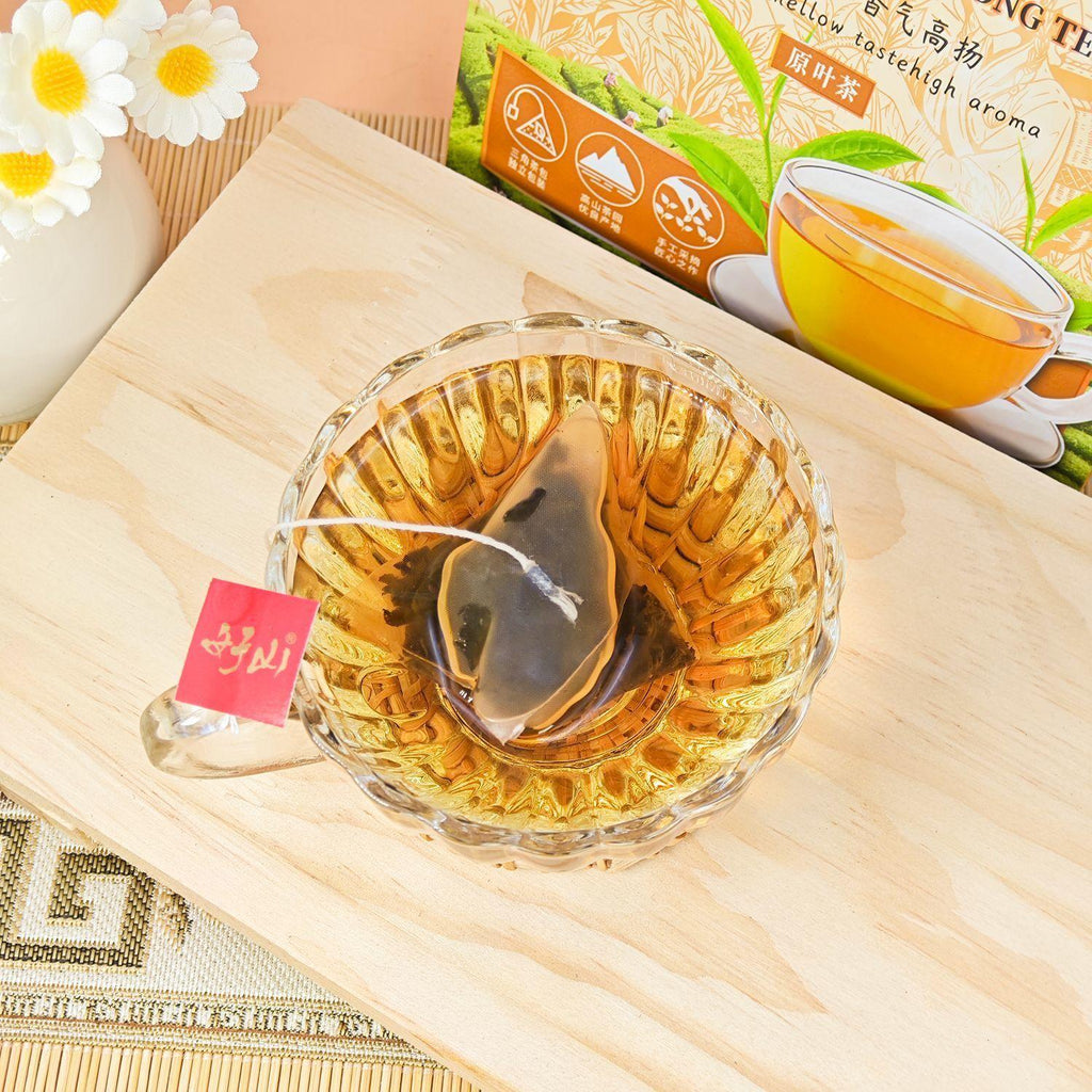 HelloYoungTea Oolong Tea High Mountain Whole Leaf Pyramid Tea Bags Natural Flavor