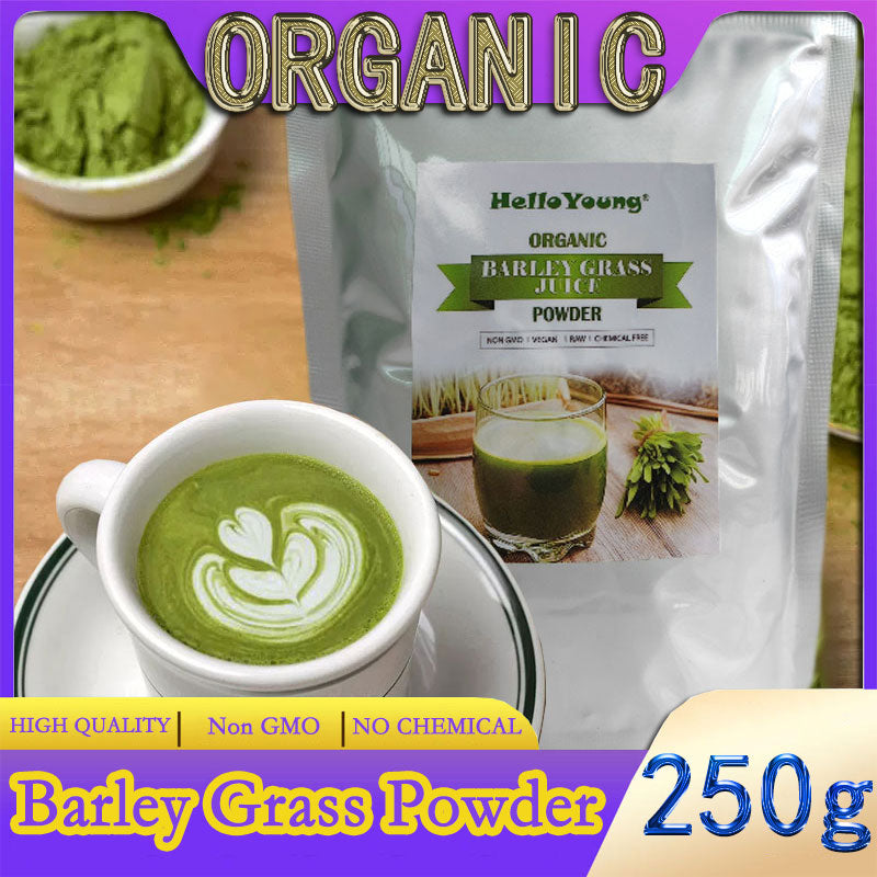 HelloYoung Barley grass official store Organic Barley Grass Powder original 250g  Pure Barley Grass Low Sugar Body Detoxification Main image