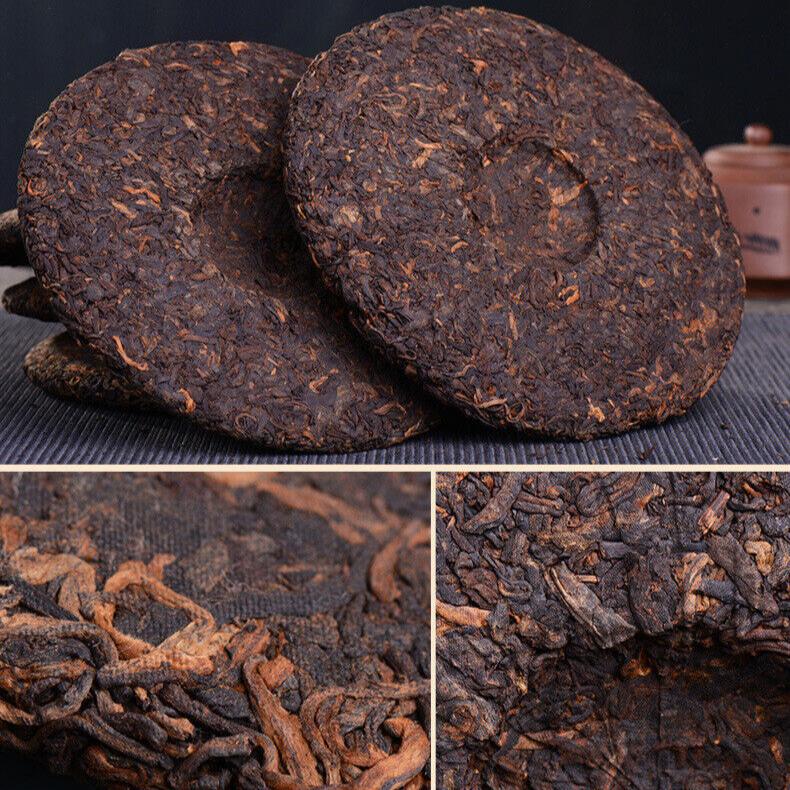 HelloYoungTea Yunnan Pu'er Ripe Tea Cake Bulang Mountain 300g Old Tree Tea Pu'er