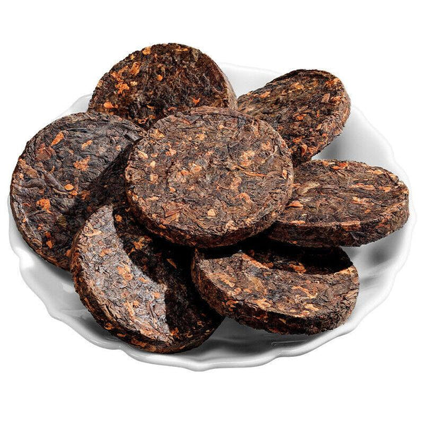 HelloYoungTea Authentic Osmanthus Pu'er Tea Yunnan Menghai Pu'er Cooked Tea Mini Tea Cake