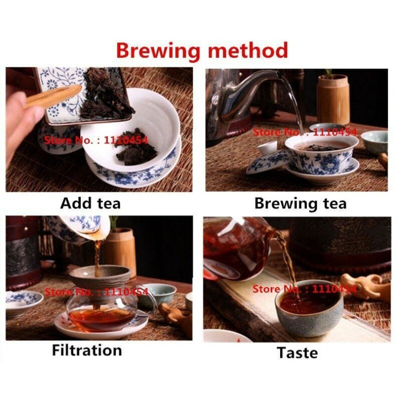 HelloYoung Yunan Pu Erh Tea Bamboo Canned Package Black Tea Loose Leaf Ripe Puer Tea 100g