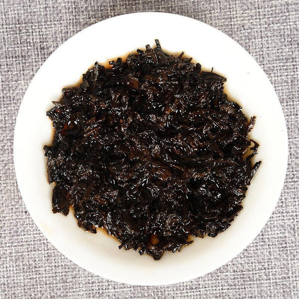 HelloYoungTea 357 g Yunnan deep mountain wild flavor cooked cake seven sub cake Pu'er tea