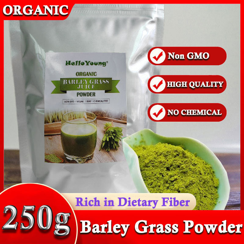 HelloYoung Barley grass official store Organic Barley Grass Powder original 250g Vitamins, Minerals, Raw Organic Perfect Food Green Superfood Main image