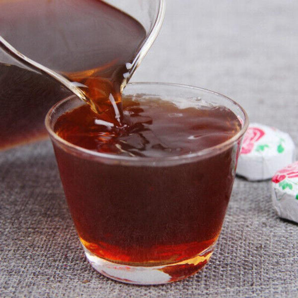 HelloYoungTea Yunnan Puer Tuo Red Rose Flower Flavor Mini Ripe Tuocha Pu'er Pu Erh Tea 500g