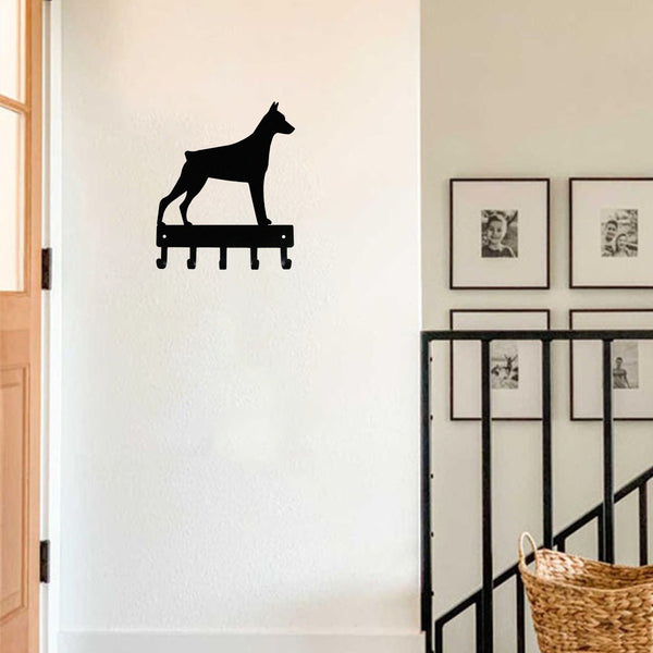 Trendy Wall Mounted Doberman Dog Hook - Best Seller Key Hooks & Towel Rack | Keychain Holder, Key Hanger, Stylish Wall Decor, Easy Install.key hooks.