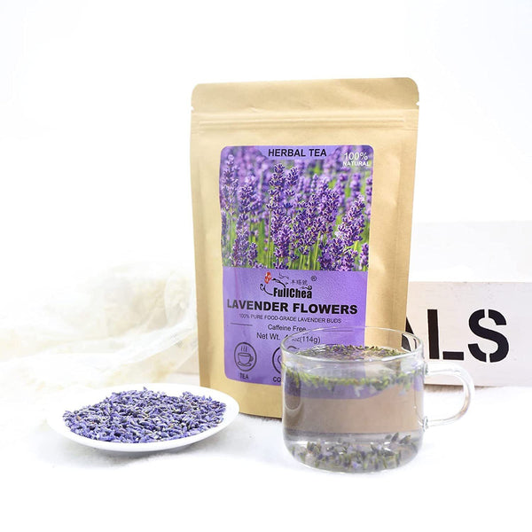2023 FullChea Dried Lavender Buds Flowers - 4oz/114g - Premium Food Grade