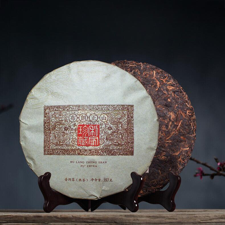HelloYoungTea Yunnan Pu'er Ripe Tea Cake Bulang Mountain 300g Old Tree Tea Pu'er