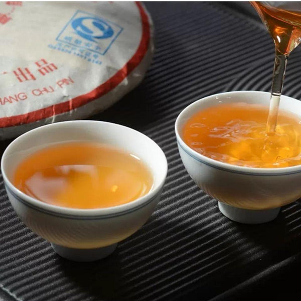 HelloYoungTea 2007 Yunnan Meng Hai Qi Zi Bing Cha Classic FU HAI 7536 Puer Tea Pu'er Raw 357g