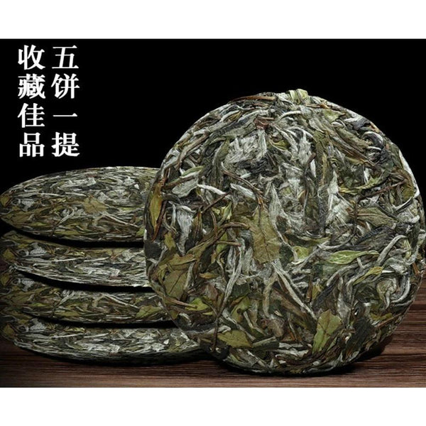 HelloYoungTea Bai Mu Dan cake,Chinese fujian white tea FuDing,Pai Mu Tan Peony tee 10*100grams