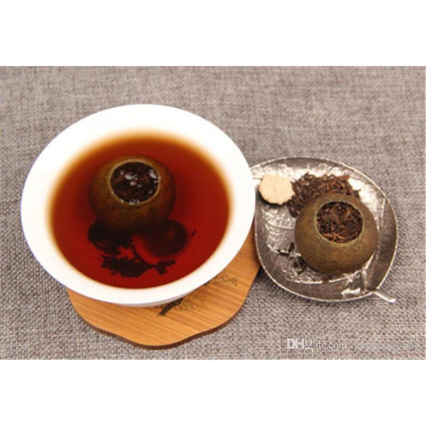HelloYoungTea Yunnan Organic Ripe Pu-erh Tea Citrus Mini 100g
