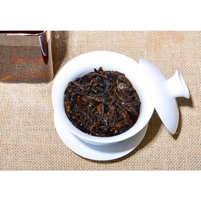 HelloYoungTea Pu'er Ripe Tea Cake Lao Banzhang Ripe Tea Cake Brown Mountain Ancient Tea Cake