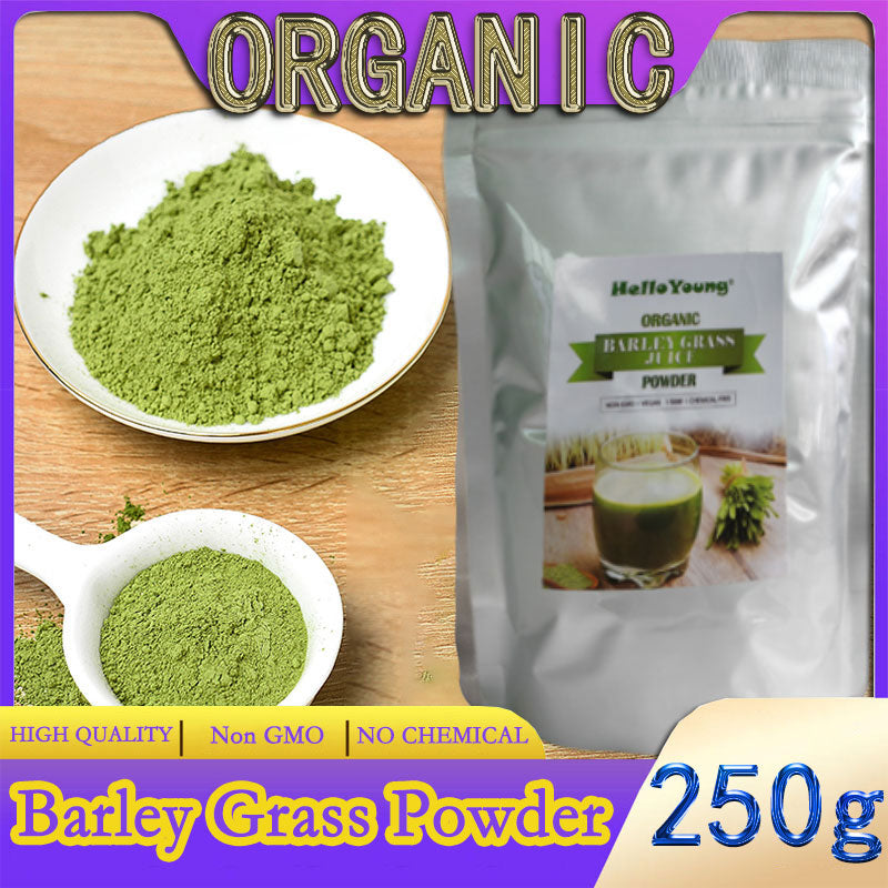 HelloYoung Organic Barley Grass Powder original 250g barley grass official store pure organic barley purifying liver, lowering cholesterol, beautiful skin, healthy slimming drink Main image