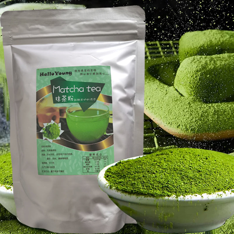 HelloYoung Organic Matcha Powder Natural Matcha Powder 250g/bag Milk Drink Green Tea Dessert Cake Edible Baking Ingredients Ice Cream Tools Main image