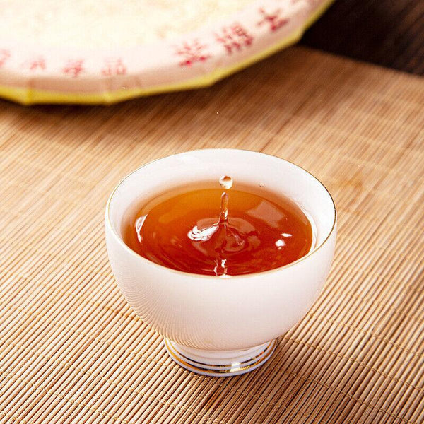 HelloYoungTea 200g Yunnan Menghai Banzhang  Pu'er Tea Ripe Tea Cake Lincang Qizi Cake Tea
