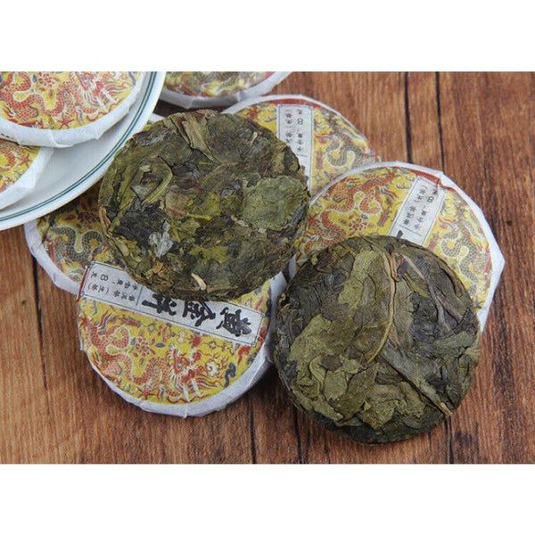 HelloYoungTea Spring Tea Ancient Tree Gold Cake Gold A Pu'er Tea Raw Tea Mini Small Cake Tea