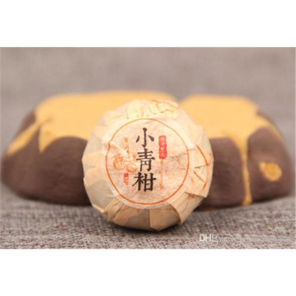 HelloYoungTea Yunnan Organic Ripe Pu-erh Tea Citrus Mini 100g