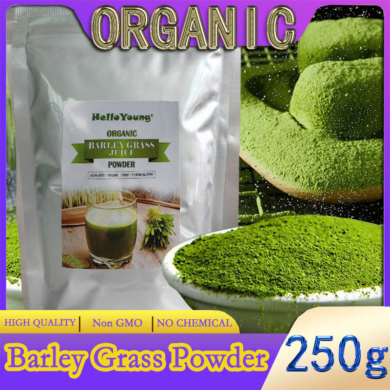 HelloYoung barley powder pure organic Organic Barley Grass Powder original 250g barley grass official store Non-GMO Gluten-Free Soy-Free Vegan & Paleo – Daily Greens Booster Main image