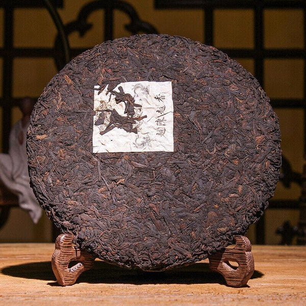 HelloYoungTea 357g Yunnan Pu'er Tea Ripe Tea The More Ages Better Smells Pu'er Ripe Tea Cake